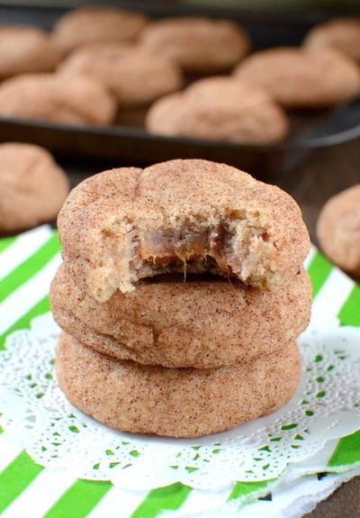 Cinnamon Caramel Cake Mix Cookies