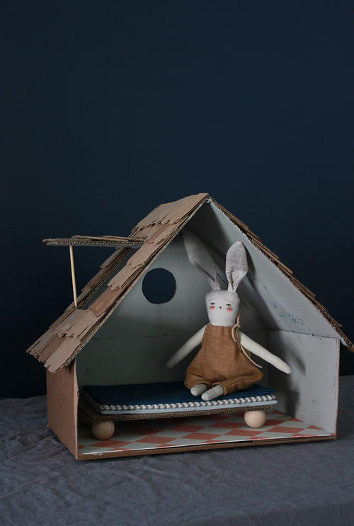 Upcycled Cardboard House Craft