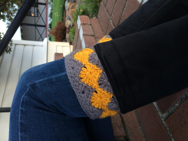 Crochet Diamond Boot Cuff