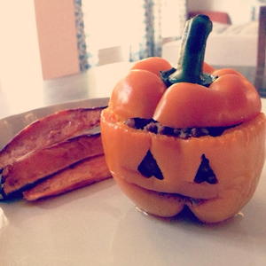Trick-Or-Treat Stuffed Peppers