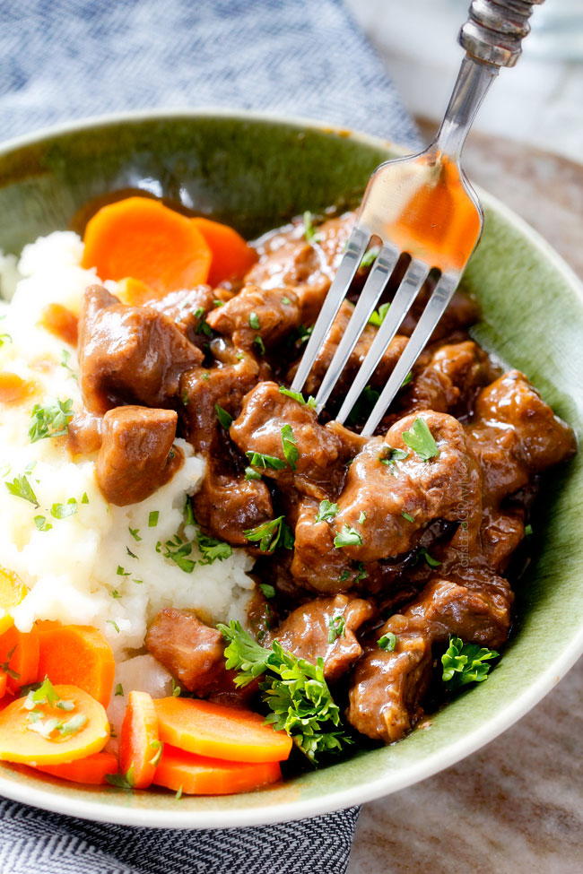 Best-Ever Slow Cooker Beef Tips and Gravy | AllFreeSlowCookerRecipes.com