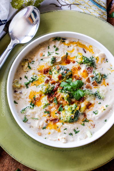 All-Day Chicken Broccoli Alfredo Soup