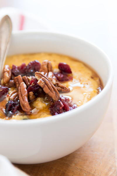 Pumpkin Oatmeal with Cranberries