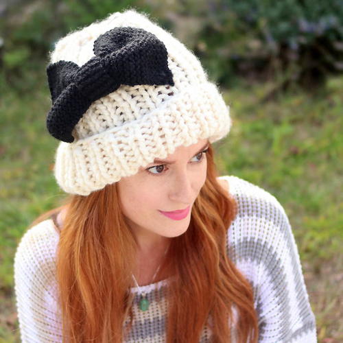 Put a Bow on It Knit Hat