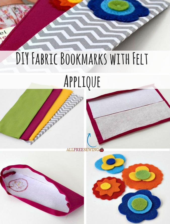 DIY Fabric Bookmarks Tutorial (With Felt Applique) | AllFreeSewing.com