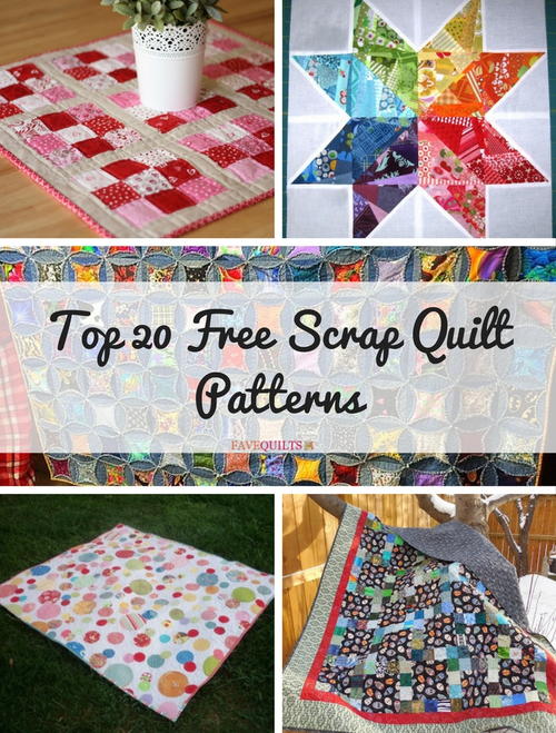 Top 20 Free Scrap Quilt Patterns | FaveQuilts.com