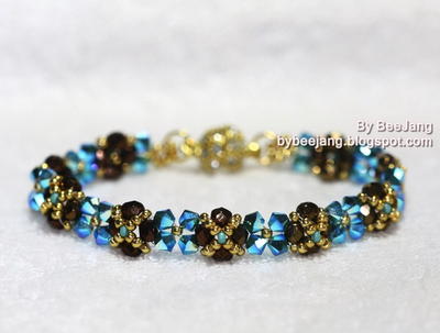 Skinny Crystal Right Angle Weave Bracelet