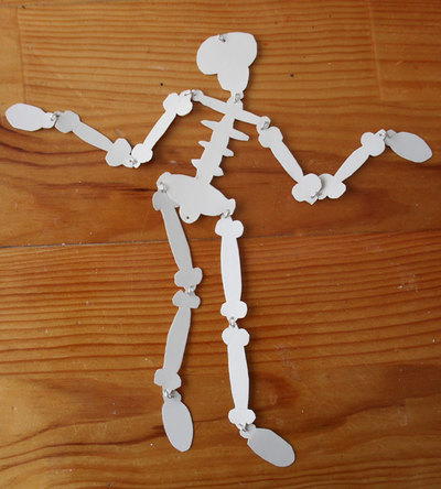 Paper skeleton kids' halloween decoration Printable Skeleton Template for Halloween | AllFreePaperCrafts.com