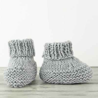 World's Easiest Knit Baby Booties