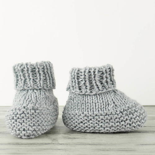 Easy Baby Booties Knitting Pattern