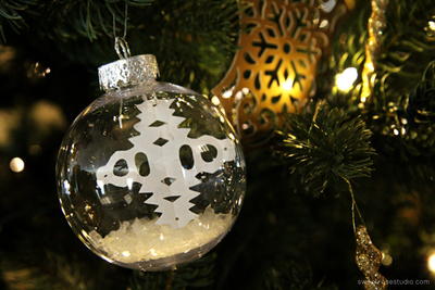 Floating Snowflake Ball Ornament