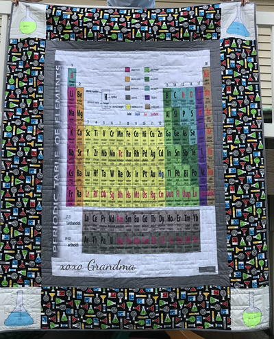 Science Lovers Periodic Table Of The Elements Quilt