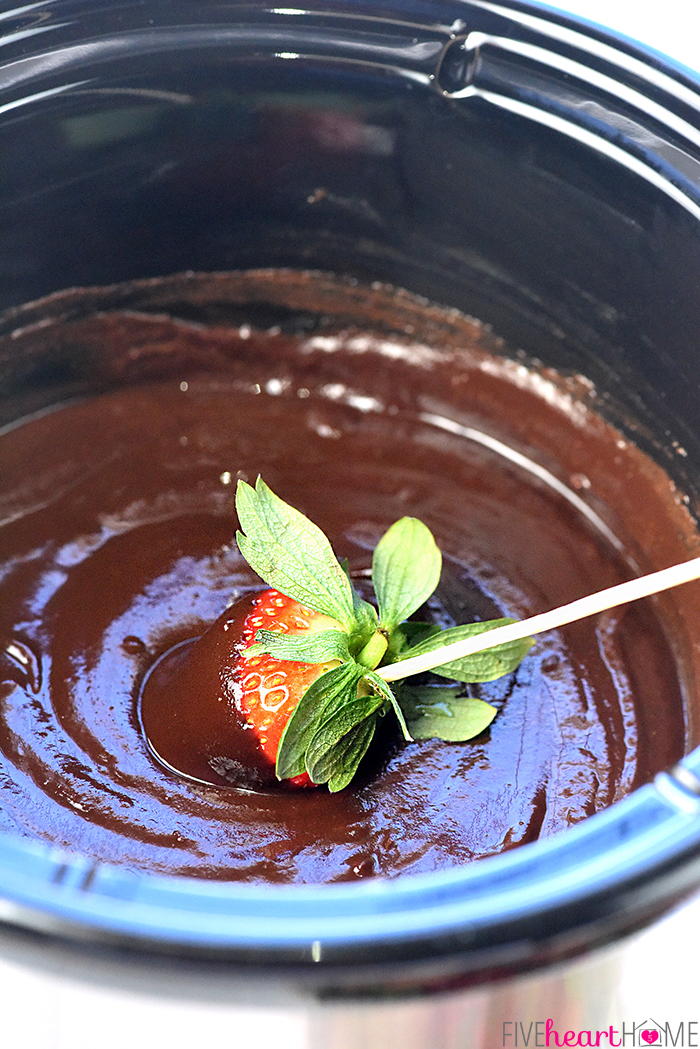 Slow Cooker Chocolate Peanut Butter Fondue
