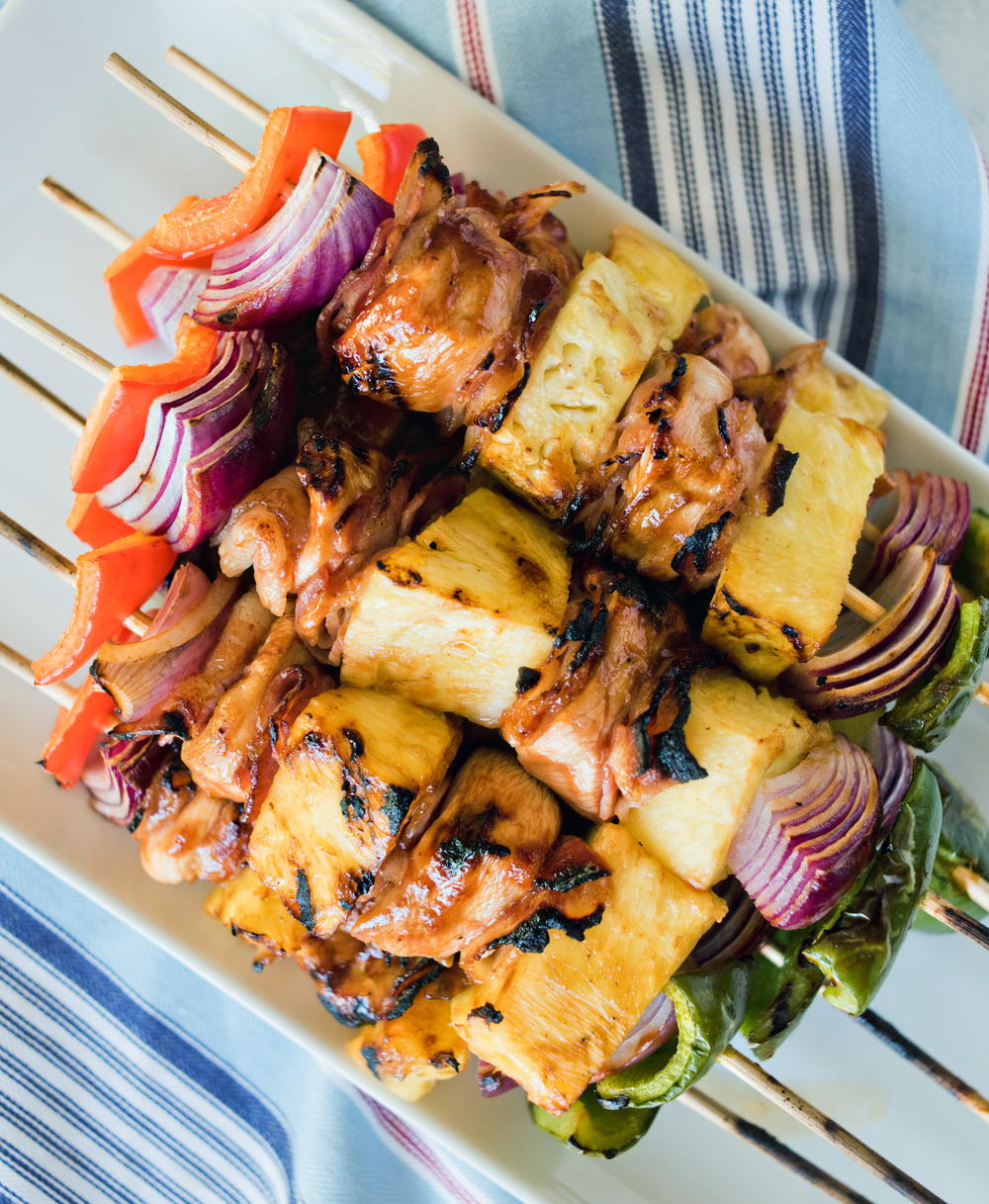 Chicken Bacon Pineapple Kabobs | Healthy Recipes Quick Dinner Ideas