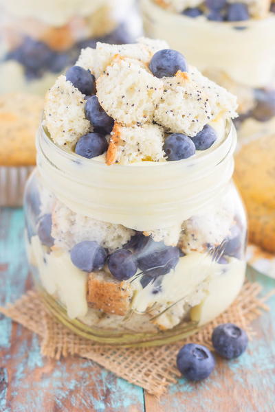 Blueberry Almond Poppy Seed Muffin Trifles