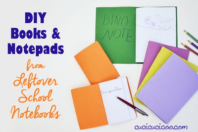 Make DIY blank books from leftover notebook paper