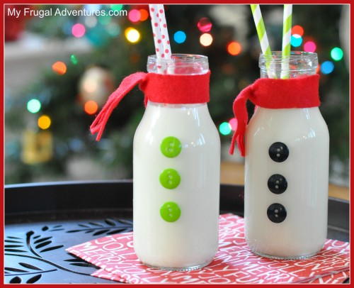 Little Snowman Milk Bottle Craft