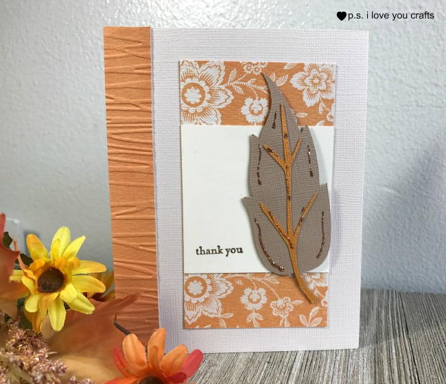Fall Leaf Thank You Card | AllFreePaperCrafts.com