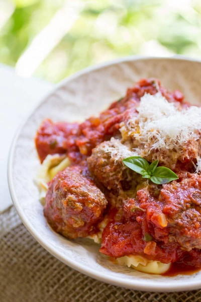 Mini Meatballs with Fresh Herb Marinara