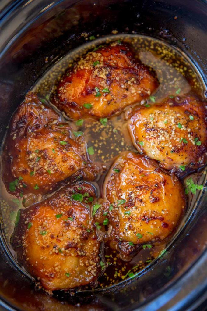 Slow Cooker Brown Sugar Garlic Chicken | FaveSouthernRecipes.com