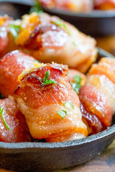 Bacon Wrapped Tater Tot Bombs