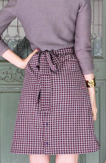 Plaid Button Down Skirt Refashion