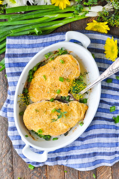 Dump-and-Bake Smothered Parmesan Chicken