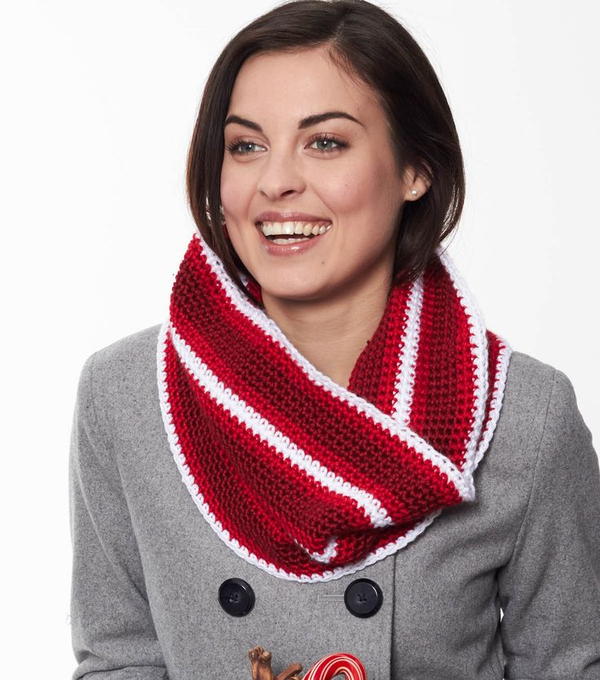 Striped Peppermint Cowl