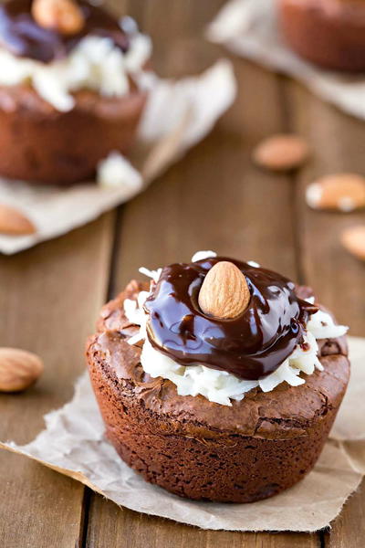 Mini Muffin Tin Almond Joy Brownies