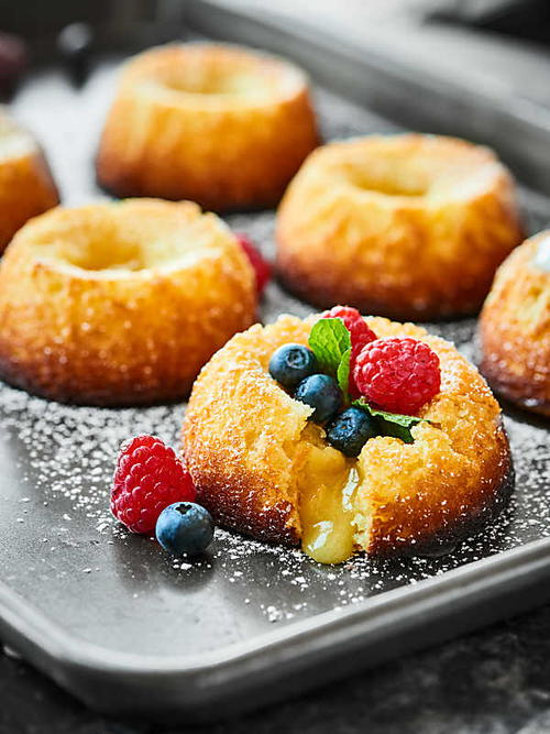 Muffin Tin Lemon Lava Cake