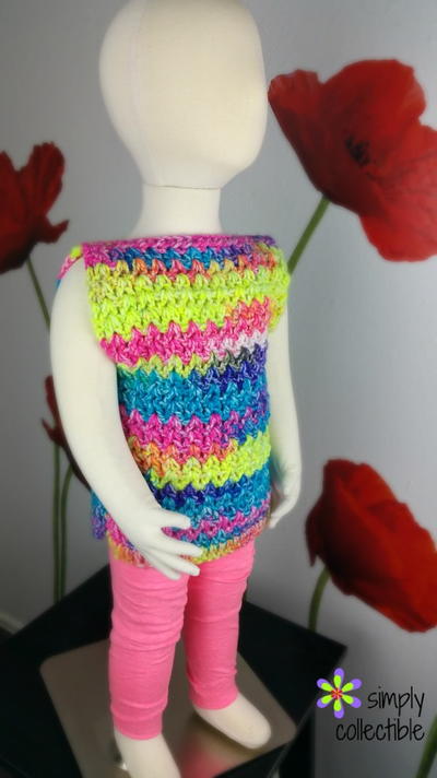 Crochet Girl Top Free Pattern - Sizes 6m to 14 - Girls Easy Peasy Top