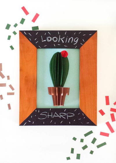 Cactus Paper Craft Wall Art