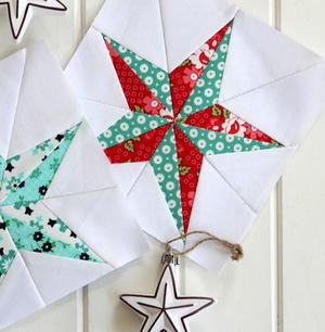 Christmas Star Quilt Block Pattern
