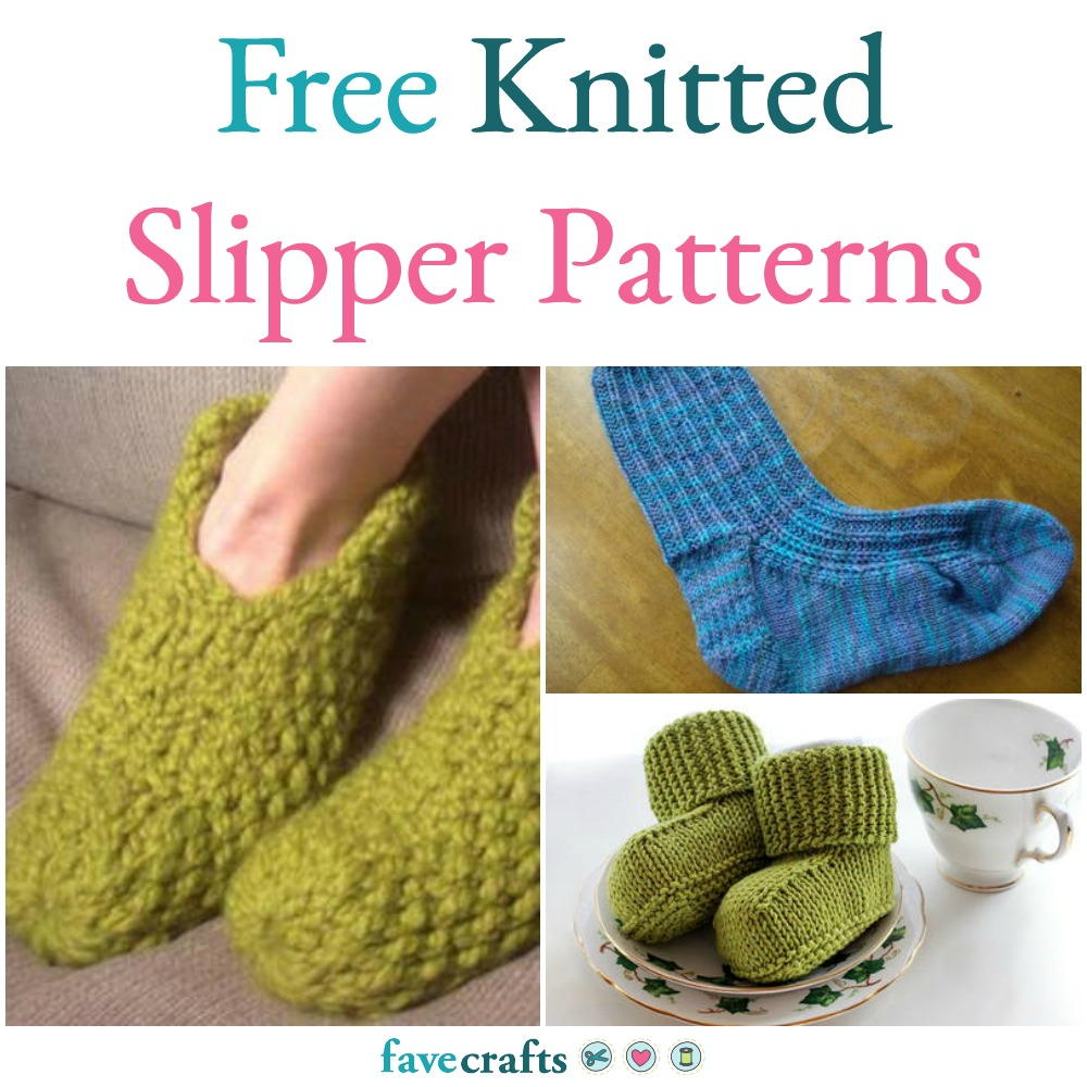 22 Free Knitted Slipper Patterns | FaveCrafts.com