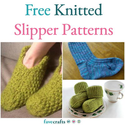 22 Free Knitted Slipper Patterns