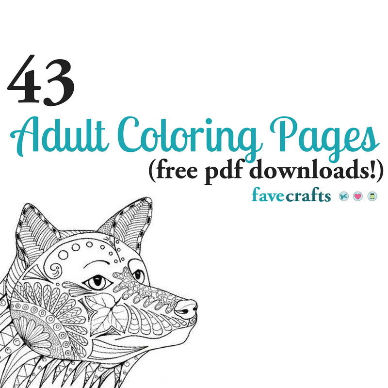 Download 43 Printable Adult Coloring Pages (PDF Downloads) | FaveCrafts.com
