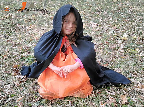 Halloween Pumpkin Princess Costume for Girls_1