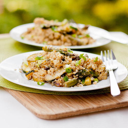 Quinoa with Zucchini and Asparagus