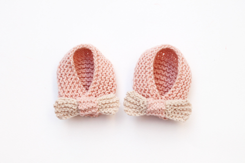 Ballet Slipper Baby Booties