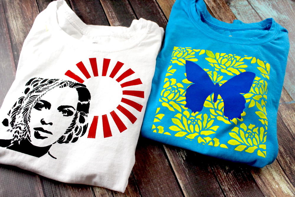 Screen  Printing  Shirts  with Stencils FaveCrafts com  Screen  Printing  Shirts  with Stencils FaveCrafts com