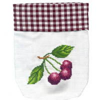 Cherries Cross Stitch Tea Bag