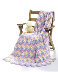 Pastel Ripple Baby Blanket | FaveCrafts.com