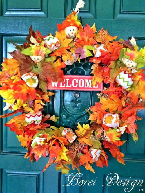 Easy DIY Dollar Store Fall Welcome Wreath Tutorial