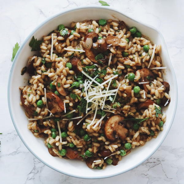 Creamy Mushroom Chicken Risotto