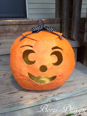 Easy Paper Mache Jack O' Lantern | FaveCrafts.com