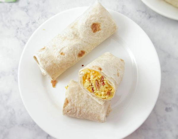 Bacon, Egg and Cheese Breakfast Wrap