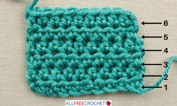How to Count Crochet Rows - Half Double Crochet