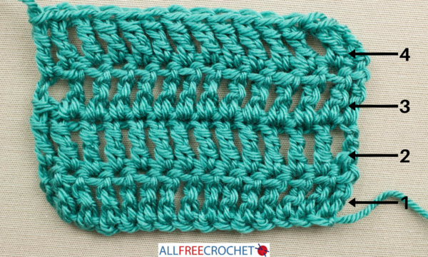 How to Count Crochet Rows - Triple Crochet