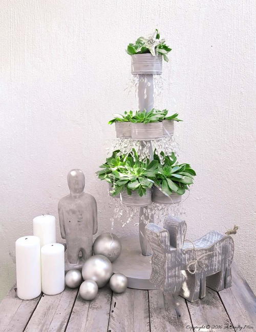 Tin Can Succulent Christmas Tree