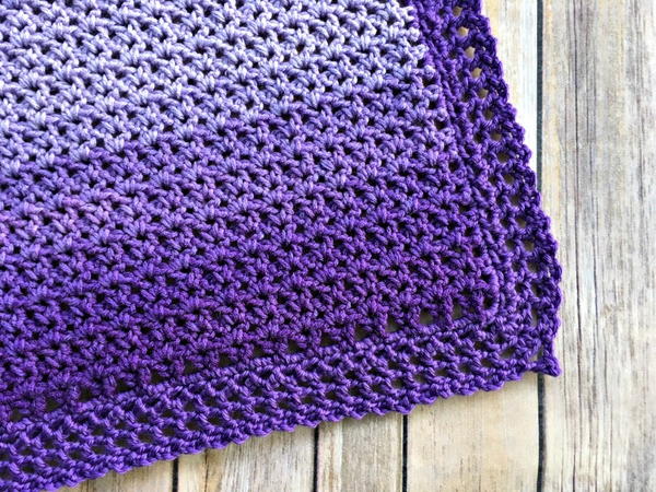 Easy Ombre Baby Blanket